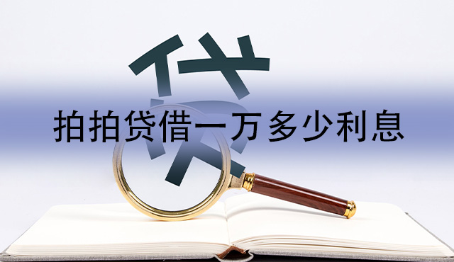 拍拍贷借一万要还多少利息？不同用户要还的钱不同！