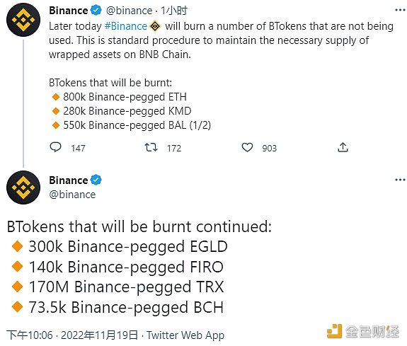 币安宣布将销毁一些未使用的BTokens-第1张图片-欧意下载