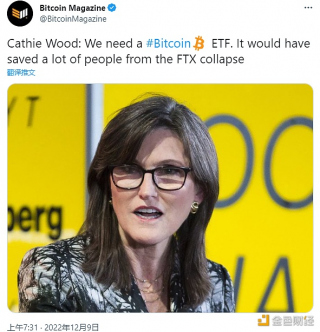 Cathi Wood：我们需要Bitcoin TF
