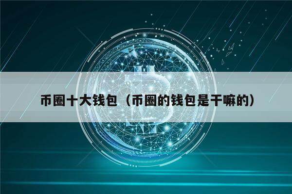 币圈十大钱包（币圈的钱包是干嘛的）-第1张图片-欧意下载