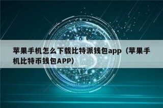 苹果手机怎么下载比特派钱包app（苹果手机比特币钱包APP）