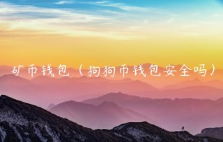 矿币钱包（狗狗币钱包安全吗）