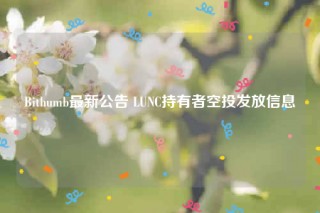 Bithumb最新公告 LUNC持有者空投发放信息