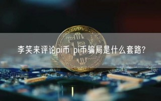 李笑来评论pi币 pi币骗局是什么套路?