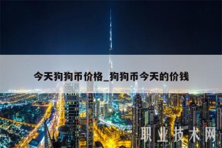 今天狗狗币价格_狗狗币今天的价钱