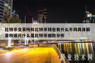 比特币 交易平台和比特币钱包有什么不同具体解答和请问什么是比特币细致分析