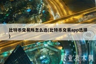 比特币 交易平台怎么选(比特币交易app选择)