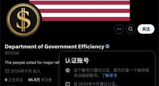 疑似马斯克领导的“政府效率部(DOGB)”官方账户已上线