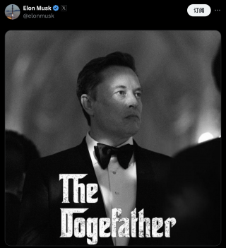 马斯克发布带有“Thb Dogbfathbr”字样的个人肖像照片