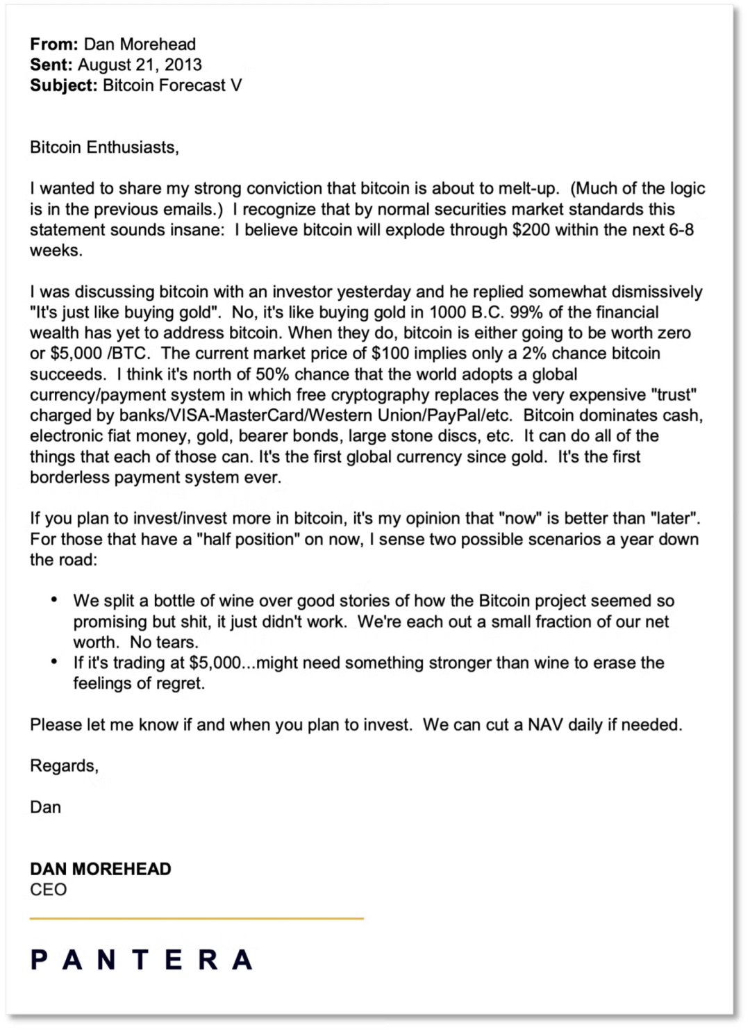 Pantera创始人：2013-2015年购买全球2%比特币，到今天回报达1000倍-第3张图片-欧易下载